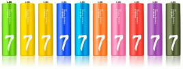 Батарейки алкалиновые Xiaomi ZMI Rainbow ZI7 AAA LR03 1.5V 10 шт