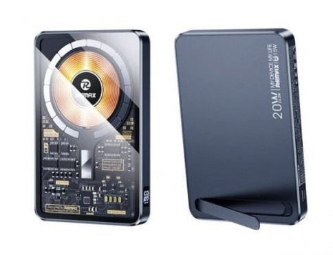 Power Bank Remax RPP-558 PD20W+QC22.5W+MagSafe 10000mAh black/blue фото 2