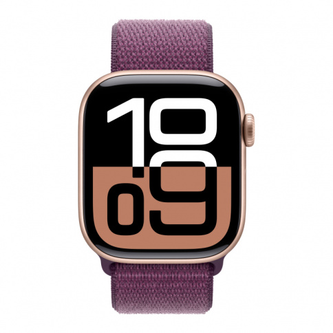Apple Watch Series 10 GPS 42mm Rose Gold Aluminum Case with Plum Sport Loop фото 2