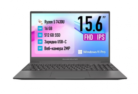 Machcreator One R5 15,6" FHD  Ryzen 5 7430U/16Gb/512Gb/Win11 Pro фото 1
